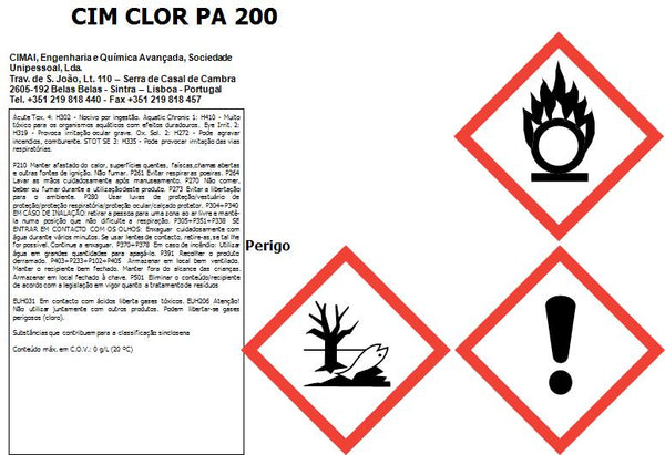 CIM CLOR PA 200 - Chlorine tablets