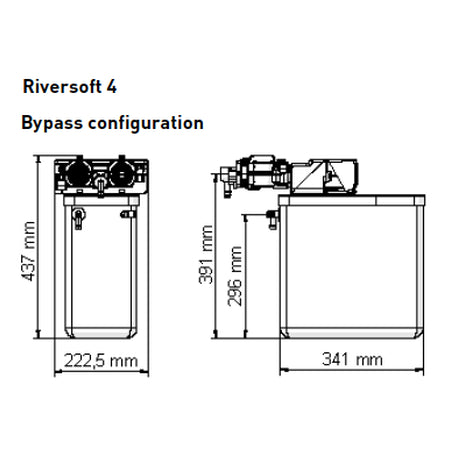 Descalcificadora Riversoft com bypass - 15lt - PENTAIR